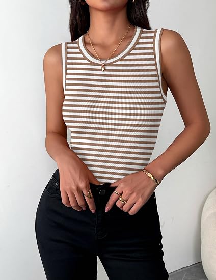 Slim Ribbed Racerback Tank Top